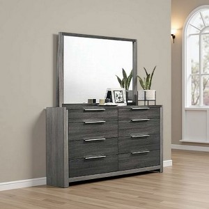 Royal Hampton Dresser Mirror, 38x50, Dual Tone Gray Wood, Natural Grains - 1 of 4