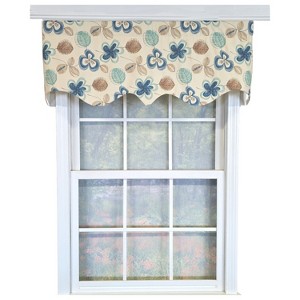 RLF Home 100% Cotton Jolly Glory  Fully lined Windows Rod Pocket Valance 50" x 16"  Cream - 1 of 4