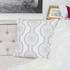 Gulches 20¡Á20" White Holiday Embroidered Velvet Throw Pillow with Insert - 3 of 4