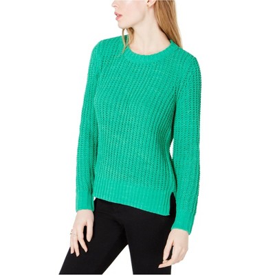 maison Jules Womens Chenille Pullover Sweater, Green, X-Small