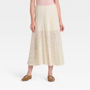 Women's Lace Maxi A-Line Skirt - Universal Thread™ - 1 of 3