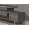 TV Stand for TVs up to 60" Dark Taupe - EveryRoom: Contemporary Art Deco, Open Shelving, Storage Drawer - 3 of 4