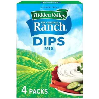 Hidden Valley Original Ranch Dips Mix, Gluten Free, Keto-Friendly - 4 Pk