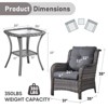 Gymojoy Outdoor Patio Chair with Table High Back Club Chair - 2 of 4