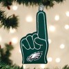 Old World Christmas Blown Glass Ornament for Christmas Tree, Philadelphia Eagles Foam Finger - 2 of 4