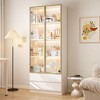 FUFU&GAGA Glass - Door Display Cabinet with LED Lights - Multifunctional Bookcase & Storage Unit - 2 of 4