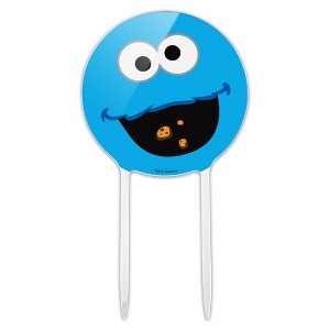 Sesame Street Cookie Monster Color Acrylic Cake Topper - 1 of 4