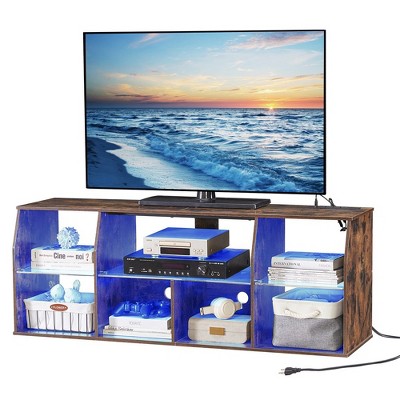 Javlergo TV Stand Industrial Entertainment Center Media Console Table With Storage And Mesh Shelf For Living Room/Bedroom, Brown - On Sale - Bed Bath & Beyond - 36155036