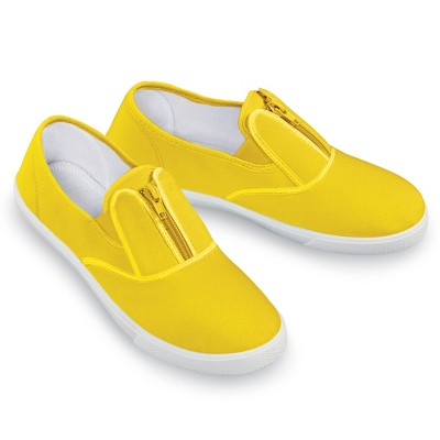 Collections Etc Easy-to-Wear Stretch Zip-Up Padded Insole Sneakers
