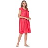 Casual Nights Women's Cap Sleeve Rose Satin Tricot Nightgown - 3 of 4