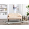 NicBex Loveseat Sofa Modern Comfy Upholstered Tufted Button Sofa Couch with Metal Legs for Bedroom,Living Room,Beige - 2 of 4
