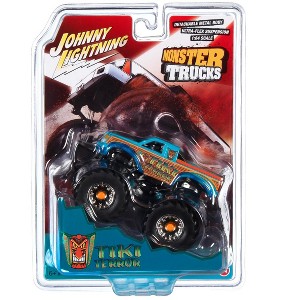 "Tiki Terror" Monster Truck "Who do Voo Doo?" with Black Wheels 1/64 Diecast Model by Johnny Lightning - 1 of 3