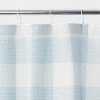Gingham Checkered Shower Curtain Borage Blue - Threshold™ - image 3 of 4