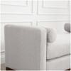 GustoWave 53.5" Upholstered End of Bed Bench with Pillows - Modern Style, Solid Wood Legs - Entryway and Living Room Ottoman Bench,Light Gray - 3 of 4
