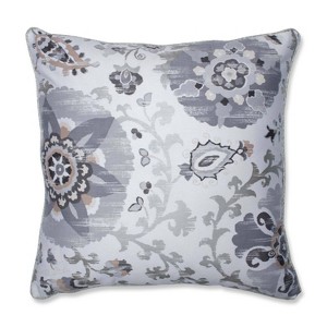 Boutiful Thunder Oversize Square Floor Pillow Gray - Pillow Perfect, Beige Beige Gray