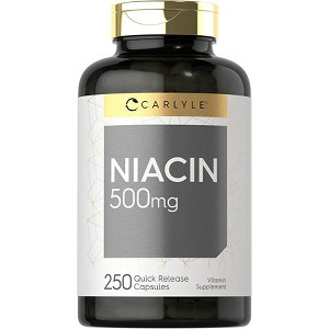 Carlyle Niacin Supplement 500mg | 250 Capsules - 1 of 2
