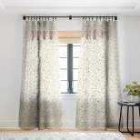 Ninola Design Winter stars holiday gold Single Panel Sheer Window Curtain - Deny Designs