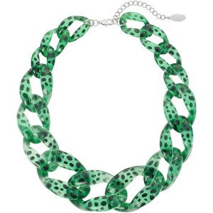 Chunky Cube Acrylic Chain Necklace for Women - 1 of 4