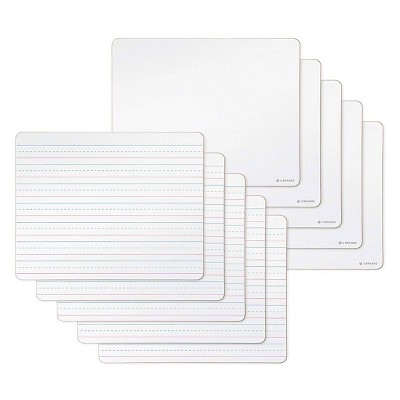 U Brands 10pk 12"x9" Double Sided Dry Erase Lap Boards