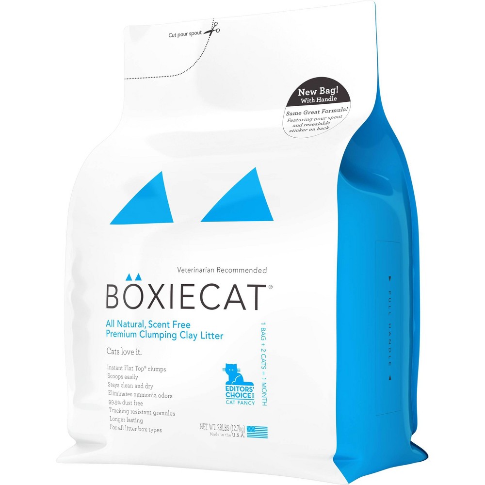Boxiecat All Natural Scent-Free Premium Clumping Litter - 28lbs