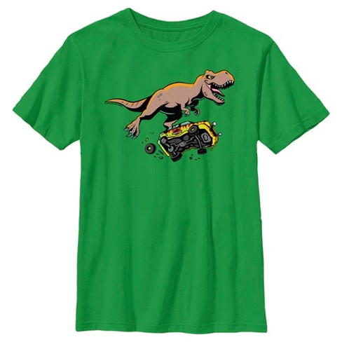 Boy\'s Jurassic World T. Rex - Kelly X Target Green Smash - Small : Car T-shirt