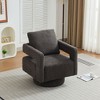 Sapphtopaz Modern Swivel Accent Chair with Open Back Boucle Cozy Club Chair with Removable Back Cushion Accent Chairs for Living Room,Bedroom - 3 of 4