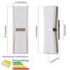 POWLIG 15.7-in 1-Led Nickel Dimmable LED Flush Mounted Wall Sconces - 3 of 4