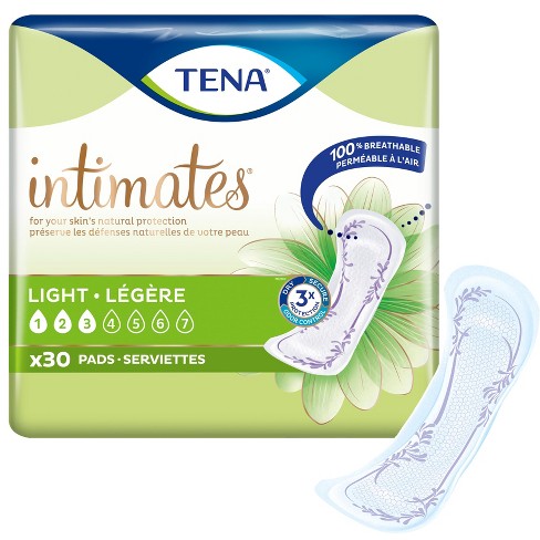 Tena Intimates Ultra Thin Light Bladder Leakage Pad For Women, Light  Absorbency, Regular Length, 30 Count : Target