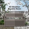 Gulches Outdoor Storage Bench (51.06”L×24.17”W×35.24”H) 70 Gallon Hidden Storage, Weather-Resistant Resin Rattan-Look - 4 of 4