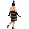 HalloweenCostumes.com Plus Size Fringe Gold Flapper Costume - 2 of 3