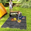 Reversible Outdoor Rug with Carry Bag, Waterproof Plastic Straw Mat for Patio, RV Camping, or Beach - 2 of 4