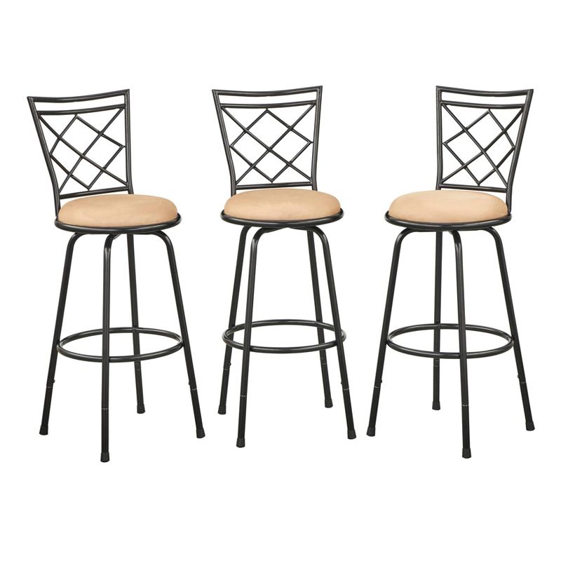 Set of 3 Avery Adjustable Metal Barstool - Buylateral, 4 of 7