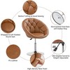Yaheetech Height Adjustable Swivel Upholstered Round Accent Chair Barrel Chair - 4 of 4