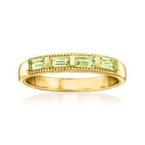 Ross-Simons 0.50 ct. t.w. Peridot Ring in 18kt Gold Over Sterling - 1 of 4