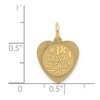 Black Bow Jewelry 14k Yellow Gold Satin #1 Granddaughter Engravable Heart Pendant, 14mm - 3 of 4