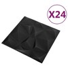 VidaXL 3D Wall Panels 24 pcs 19.7"x19.7" Diamond Black 64.6 ftÂ² - 3 of 4