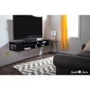 HomeStock 66" Wide Wall Mounted Media Console with Shelves,Black Oak - 2 of 4
