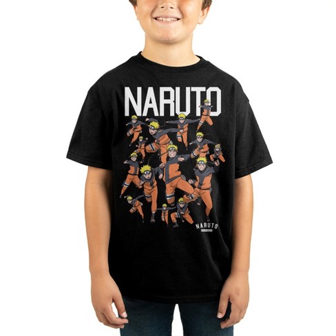 Naruto Kids Naruto Naruto Regular Fit Short Sleeve Crew T Shirt Black Medium Target