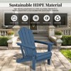 Hyleory HDPE Outdoor Folding Chair with Cloud-Shaped Backrest, Portable Patio Seating - 2 of 4