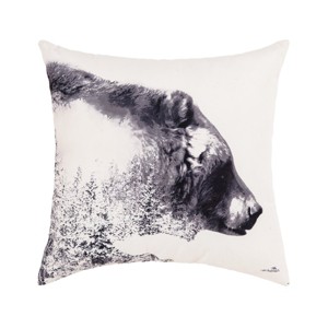 C&F Home 18" x 18" Bear Forest Indoor/Outdoor Throw Pillow, Cabin Decor - 1 of 4