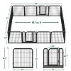 Yaheetech 16 Panels Dog Playpen Metal Pet Playpen, Black - 3 of 4