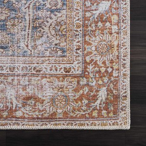 Hauteloom Rust Mair Traditional Washable Area Rug - 1 of 4