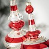 12.75"H Sullivans Red Finial Ornament - Set of 2  Red Christmas Ornaments - 2 of 2