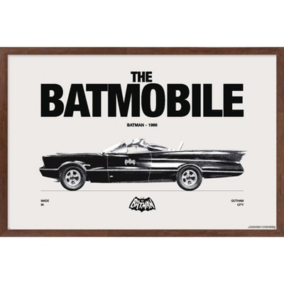 Trends International DC Comics Batman: 85th Anniversary - The Batmobile 1966 Framed Wall Poster Prints