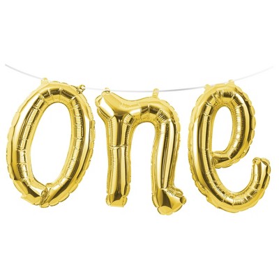 1st Birthday "One" Balloon Banner