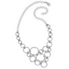 Black Bow Jewelry Textured Multi Circle Collar Necklace in Sterling Silver, 18.5 Inch - 2 of 4
