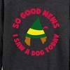 Women's - ELF - Saw a Dog Lightweight French Terry Wide Neck Long Sleeve Shirt - 2 of 4