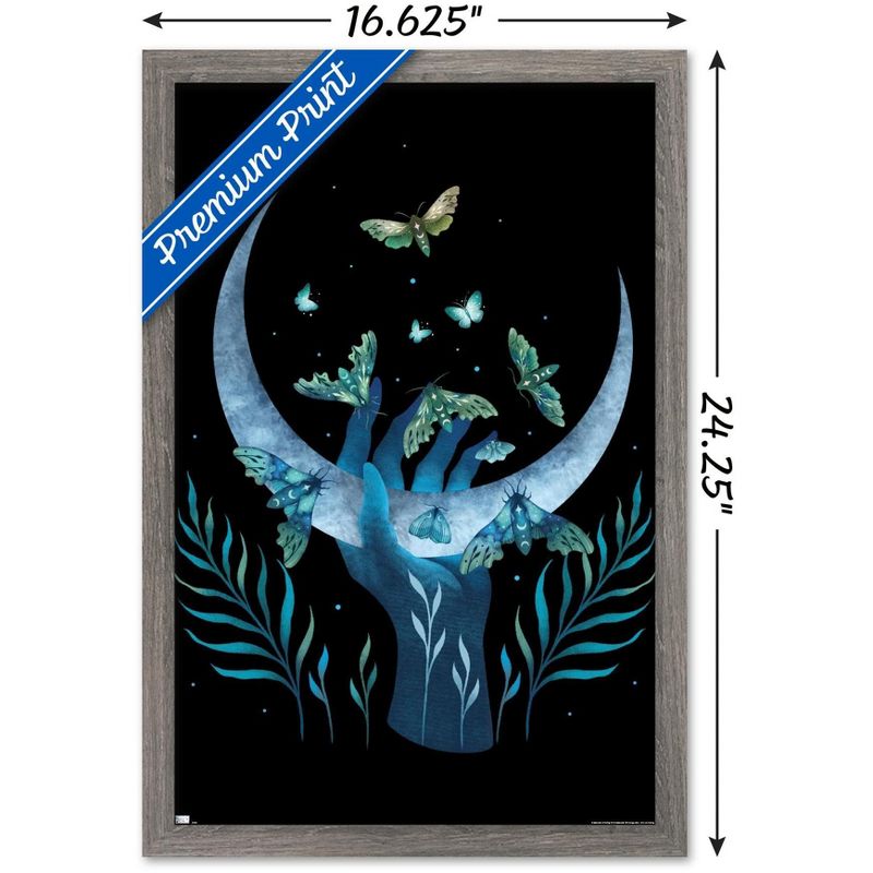 Trends International Episodic Drawing - Moth Hand Framed Wall Poster Prints, 3 of 7