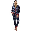 Joyfy Christmas Pajamas, Loose Hooded Christmas Pajamas for Women/Men, Nordic Print Pattern Holiday Jumpsuits for Adults Christmas Party - 2 of 4