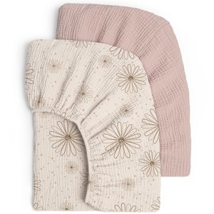 LISM 2-Pack Crib Sheets 28"x52" Fitted Crib Mattress Sheets - 1 of 4